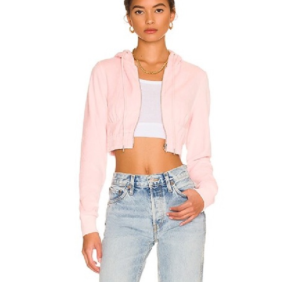 Superdown Paris Velour Zip-Up Hoodie XXS - Picture 3 of 7